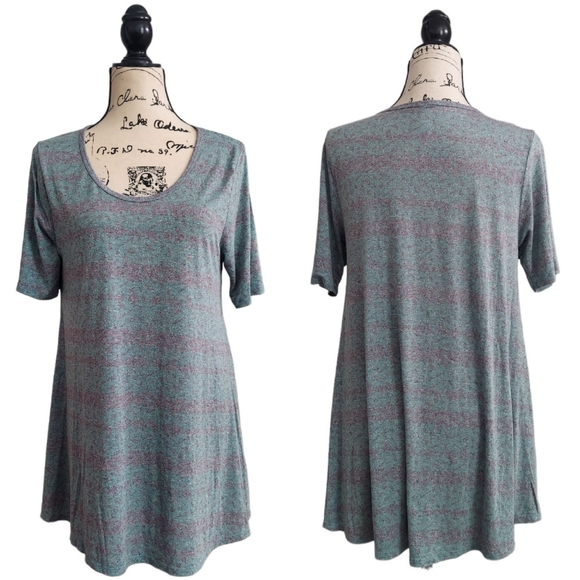 NWOT LulaRoe Classic Tunic Top Short Sleeve M - Picture 4 of 8